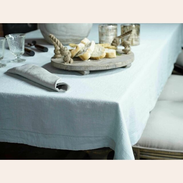 MANTEL TOSCANA 100% LINO ACQUA - 2.50 x 1.60 mts