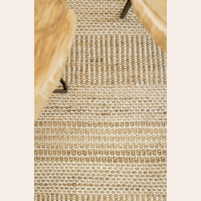 ALFOMBRA DE YUTE Y LANA - PANAL BEIGE - 2.50 X 1.70