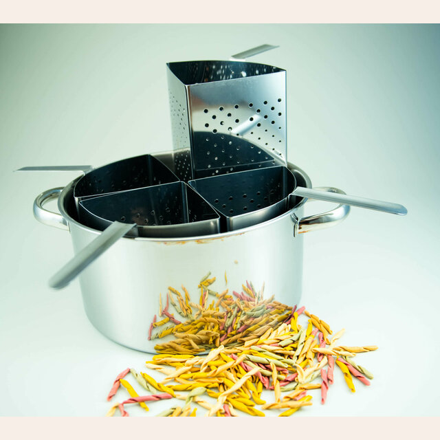 OLLA PARA PASTAS INOX 4 CANASTOS  - BRINOX - 31 CM