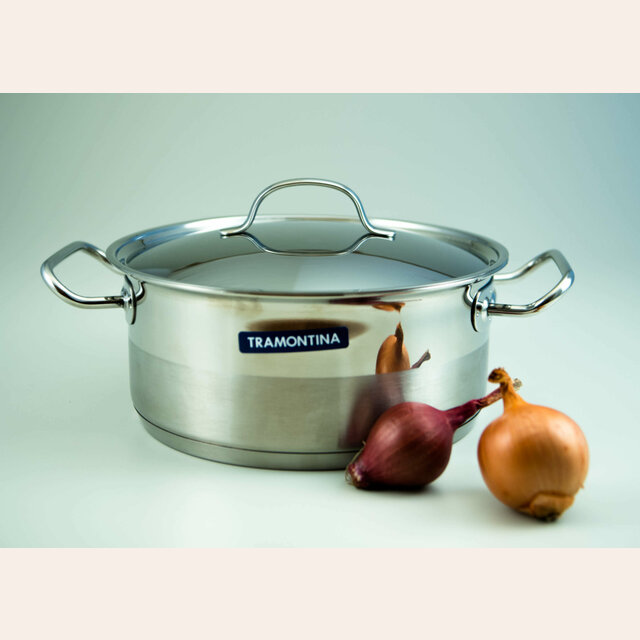 CACEROLA INOX CON ASAS TRAMONTINA - 24 CM 