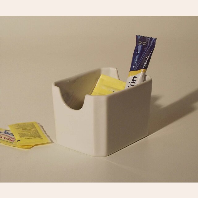 PORTA SAQUITOS DE CERAMICA - BLANCO