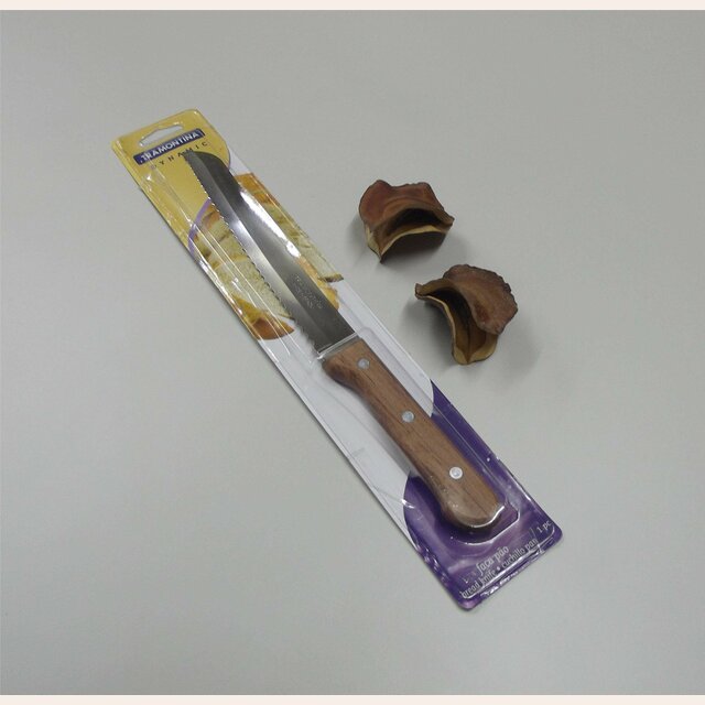 CUCHILLO DE PAN TRAMONTINA MANGO DE MADERA 