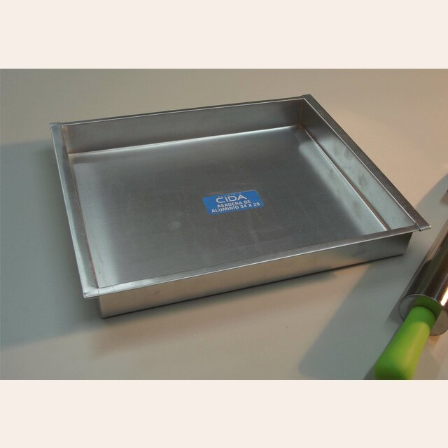 ASADERA DE ALUMINIO RECTA - 34 X 29 CMS