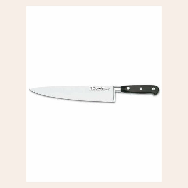 CUCHILLA PARA CHEF 3 CLAVELES FORJADA - 25 CM