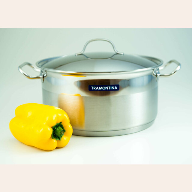 CACEROLA INOX CON ASAS TRAMONTINA - 28 CMS - 8.3 LTS