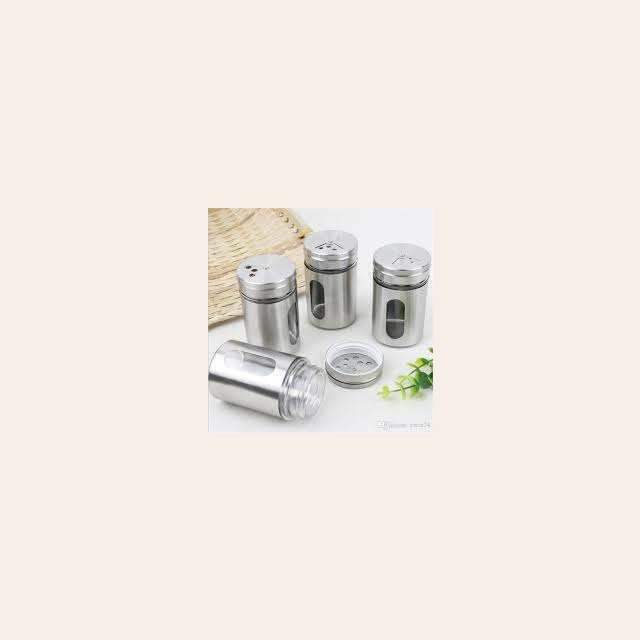ESPECIERO DE VIDRIO REVESTIDO EN ACERO INOX