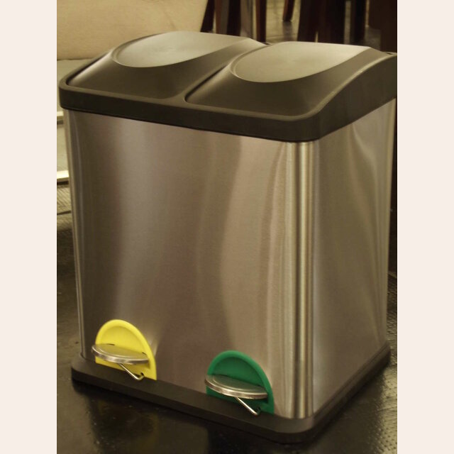 RECIPIENTE DE CLASIFICAR RESIDUOS - ACERO INOX - 15L 