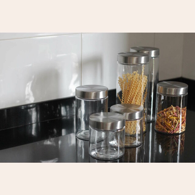 FRASCO DE VIDRIO CON TAPA ROSCA - 22 CM