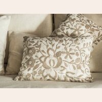 ALMOHADON 100% LINO - BORDADO - 50 X 35 CMS