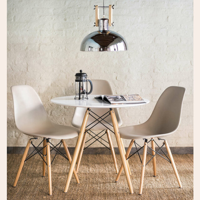 MESA COMEDOR EAMES REDONDA - 0.80 MTS