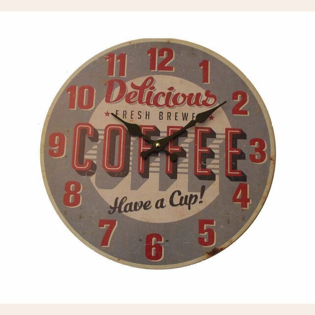 RELOJ CON LAMINA - DELICIOUS COFFEE