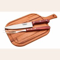TABLA Y JUEGO DE TRINCHAR - TRAMONTINA POLYWOOD - ROJO