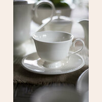 TAZA TE CON PLATO QUALITIER LUXE - BORDE PERLADO