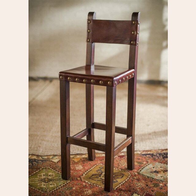 SILLA DE BAR DE MADERA Y SUELA 