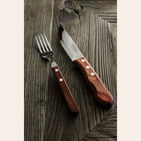 CUCHILLO DE CARNE TRAMONTINA JUMBO POLYWOOD - ROJIZO