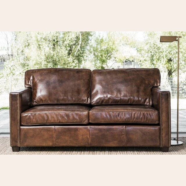 SILLON CUERO ITALIANO - 2 CUERPOS