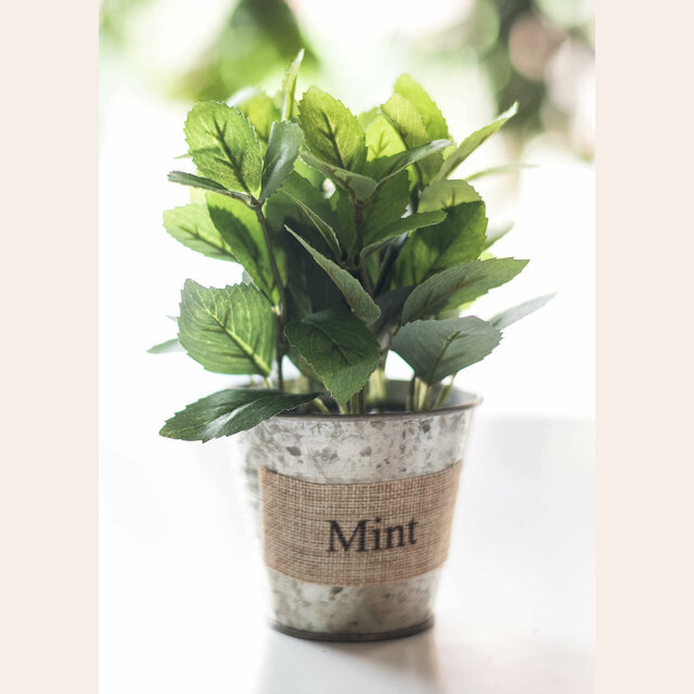 MACETA MENTA ARTIFICIAL MINT