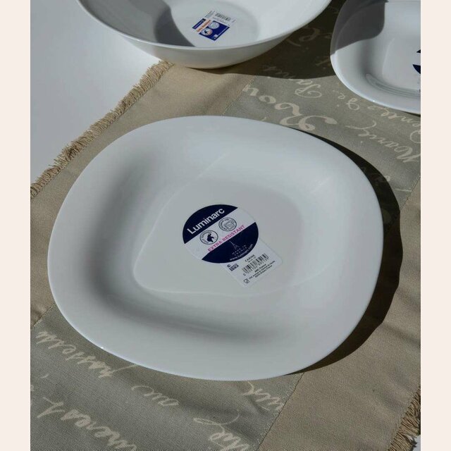 PLATO LLANO LUMINARC CARINE BLANC - 26 CMS