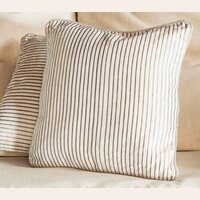 ALMOHADON 100% LINO - BORDADO RAYAS - 45 X 45 CMS