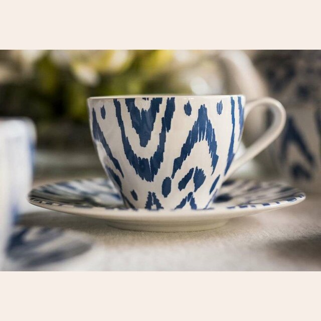 TAZA DE TE CON PLATO BLUE WATER