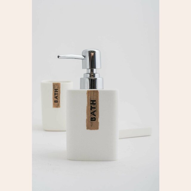 DISPENSADOR POLYRESINA CUADRADO - BLANCO 