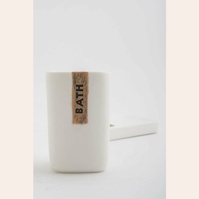 VASO POLYRESINA CUADRADO - BLANCO