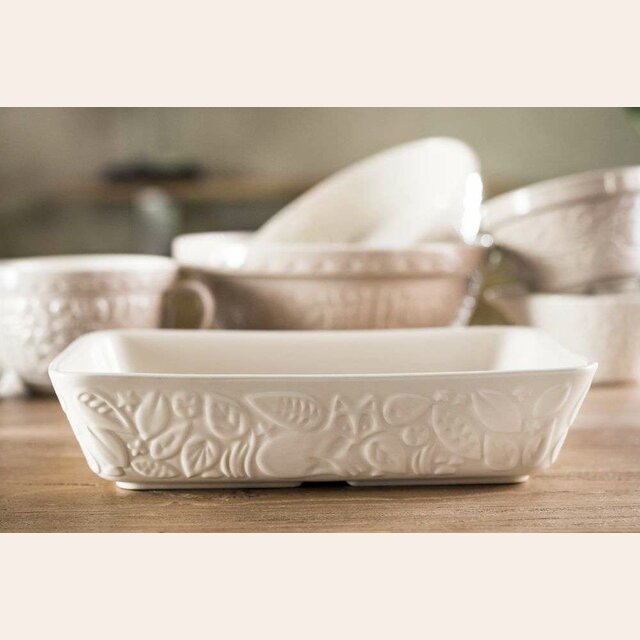 FUENTE DE CERAMICA MASON CASH - RECTANGULAR - CREMA