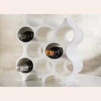 RACK PARA 8 BOTELLAS APILABLE BLANCO - KOZIOL