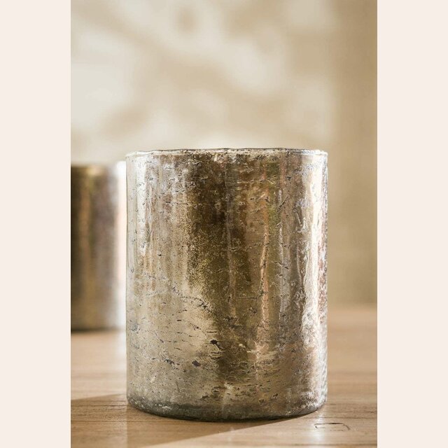 CANDELABRO DE VIDRIO STONE - 12 x 15 cms