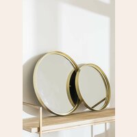 ESPEJO REDONDO DORADO - 50 CMS