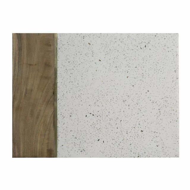 TABLA TYPHOON - ACACIA Y TERRAZZO - 40 X 30 CM