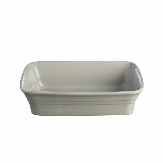 FUENTE DE CERAMICA RECTANGULAR MASON CASH - GRIS - 26 CM