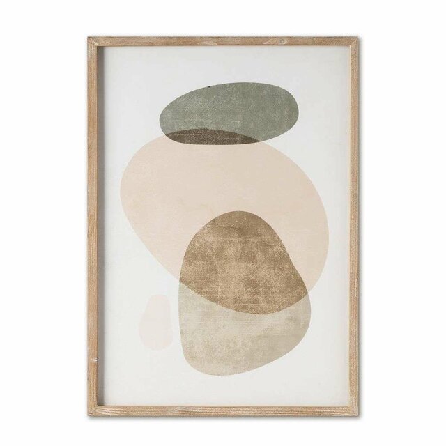 CUADRO MANCHAS - SALVIA Y BEIGE - 2 - 70 X 50 CM