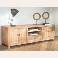 APARADOR PARA TV - OLMO MACIZO NATURAL - 1.75 MTS