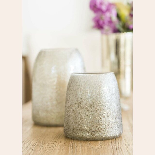 VASIJA DE VIDRIO SILVER - 11 X 11 CMS