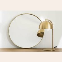 ESPEJO REDONDO DE HIERRO - DORADO - 55 CMS