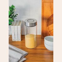 FRASCO DE VIDRIO CON TAPA DE ACERO - 1.4 L