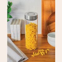 FRASCO DE VIDRIO CON TAPA DE ACERO - 1.8 L