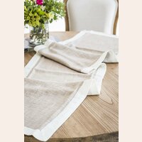 SENDERO DE LINO Y ALGODON - BEIGE Y OFF WHITE