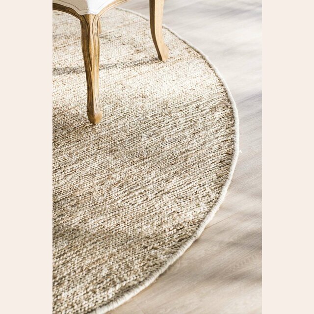 ALFOMBRA DE YUTE NATURAL REDONDA - DIAMETRO 2 MTS