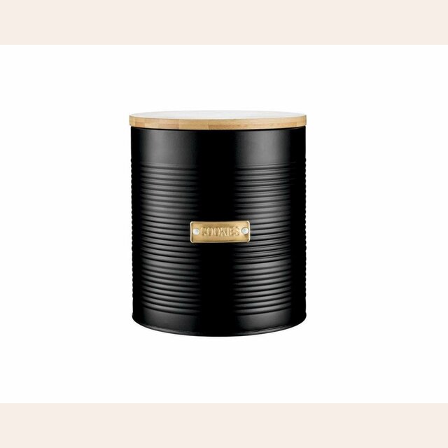 LATA HERMETICA PARA GALLETAS TYPHOON - NEGRA - 2.6 LTS