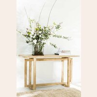 MESA DE ARRIMO / CONSOLA GEO - OLMO NATURAL - 1.40 MTS