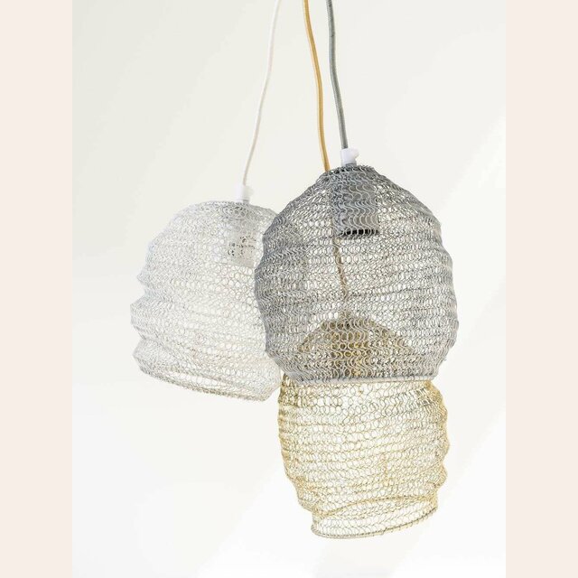 LAMPARA DE TECHO NINA MINI - GRIS - 18 X 20 CMS