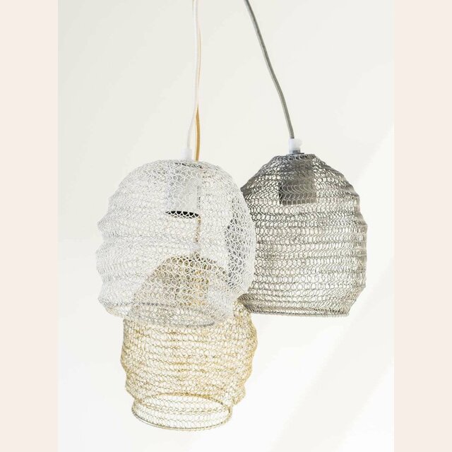LAMPARA DE TECHO NINA MINI - GRIS - 18 X 20 CMS