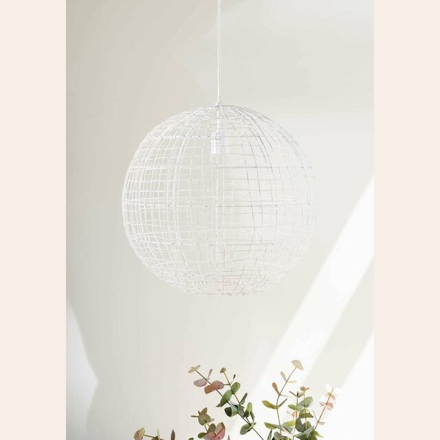LAMPARA DE TECHO GLOBO WHITE - 46 CMS