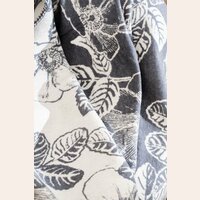 MANTA AUSTRIACA FLORES GRISES - 2.00 X 1.40 MTS