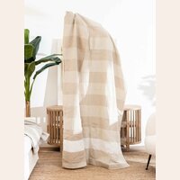 MANTA AUSTRIACA RAYAS - BEIGE - 2.00 X 1.35 MTS