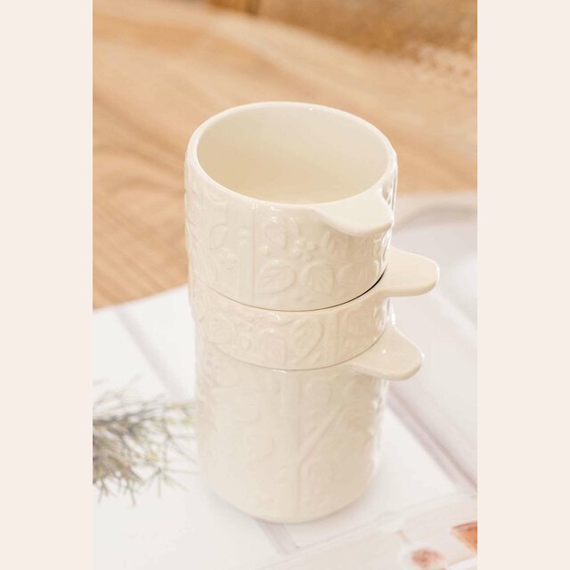 TAZAS DE MEDIDA DE CERAMICA MASON CASH - CREMA