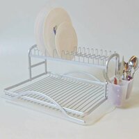ESCURRIDOR DE ALUMINIO CON BANDEJA - 2 PISOS 