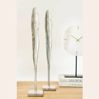 ADORNO PLUMA - PLATA - 60 CMS